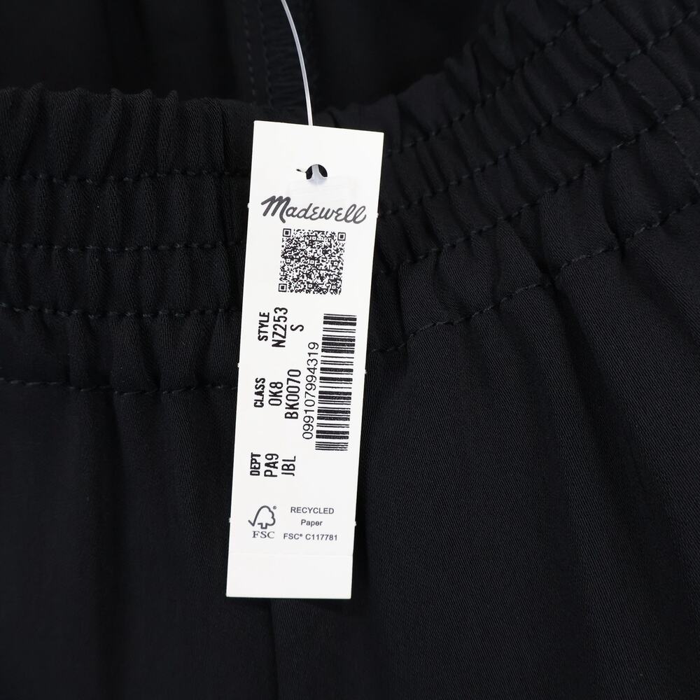 Madewell Pull-On Bootcut Track Pant Jet Black Stripe Size Small NWT - Picture 7 of 10
